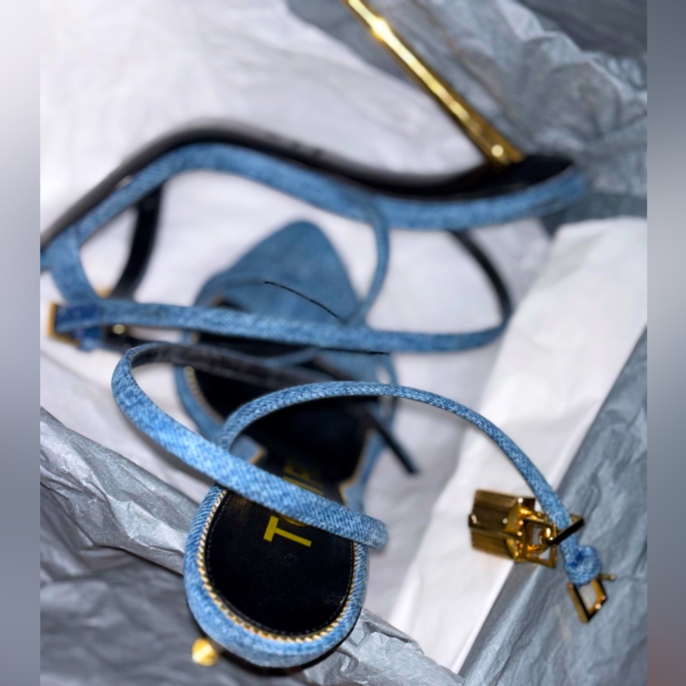 Tom Ford Denim PadLock Heels - Picture 7 of 14